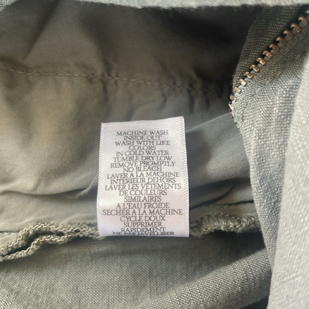 NWOT Frank and Eileen Waterford 4.5” Linen Shorts - Olive Green - Picture 15 of 15
